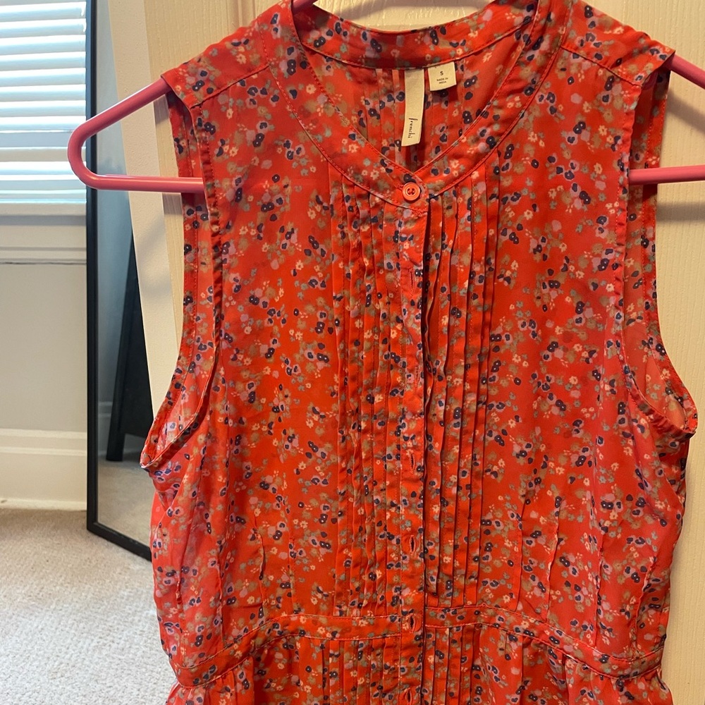 Sheer floral tank